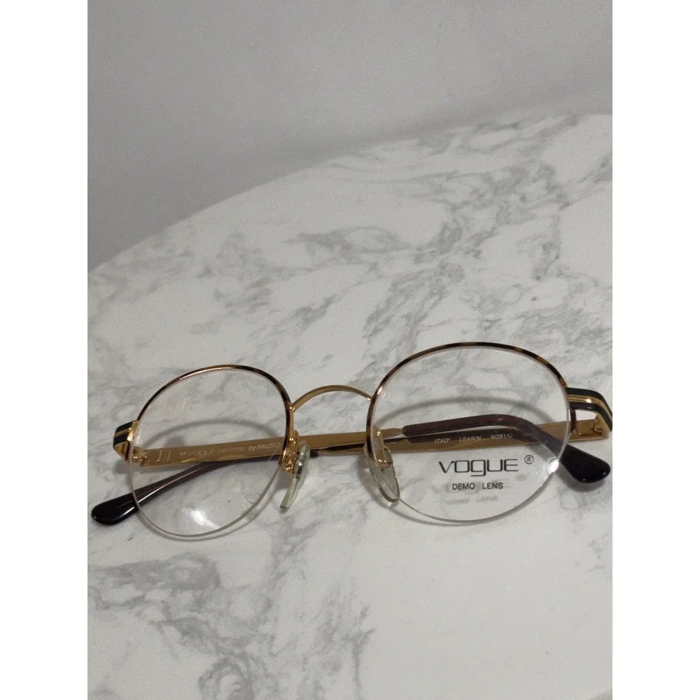 Vogue Firenze‎ W281/O Eyeglass Frames 49-21-140 Gold Tortoise *READ